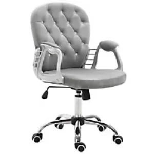 Image of Vinsetto Office Chair Grey Velvet, Foam, PP, Nylons 921-169V70GY