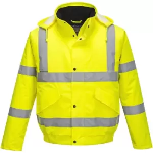 Image of Portwest - S463 -sz XXS YELLOW Hi-Vis Bomber Jacket Safety Reflective Road - Yellow/Black