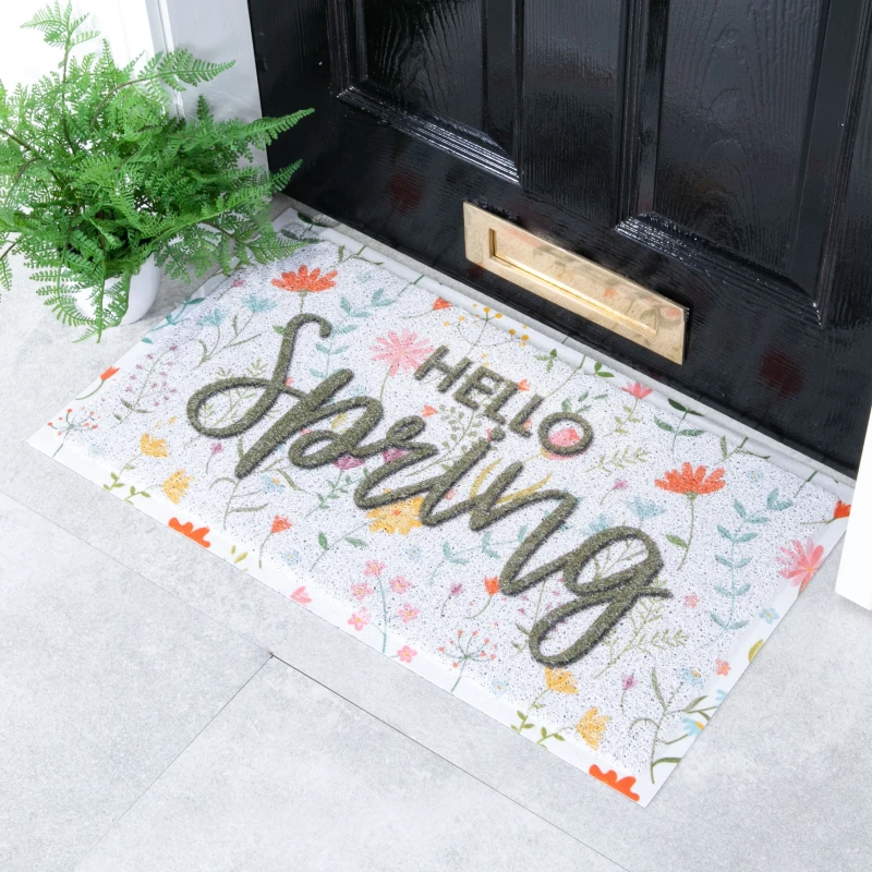Image of Native Natural Hello Spring Doormat (70 X 40Cm)