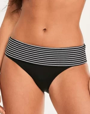 Image of Tailor Fold Stripe Bikini Bottom