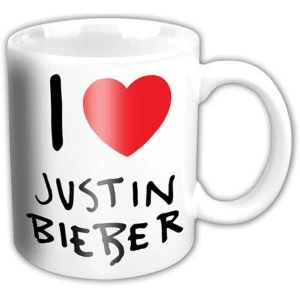Image of Justin Bieber - I Love JB Boxed Standard Mug