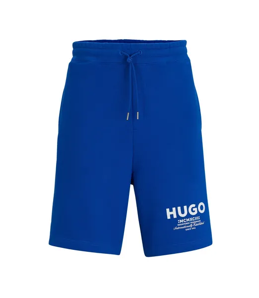 Image of HUGO Blue Nomario Cotton Shorts - M Blue Shorts male 50510728-493 M