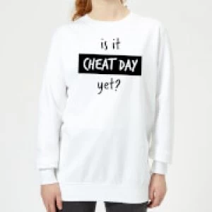 Image of Is it Cheat Day Womens Sweatshirt - White - 3XL