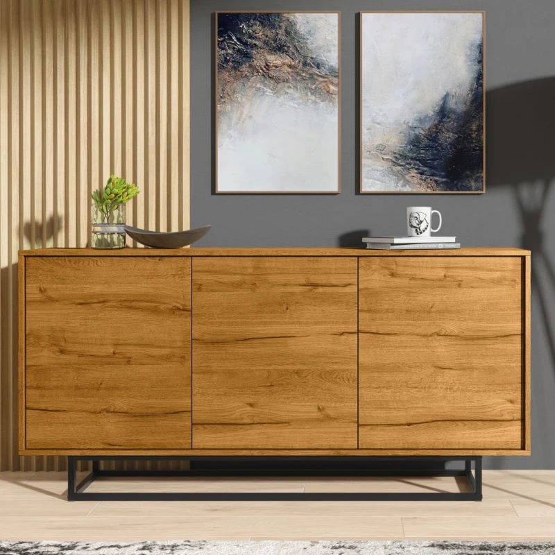 Image of Mex Furniture LTD Sideboard 160cm Loft / Industrial in Brown Brown Unisex