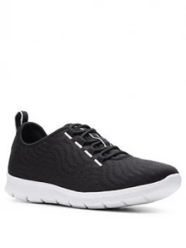 Image of Clarks Step Allena Go Trainers - Black
