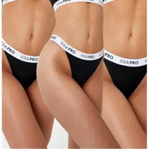 Image of USA Pro Branded Briefs 3 Pack - Black
