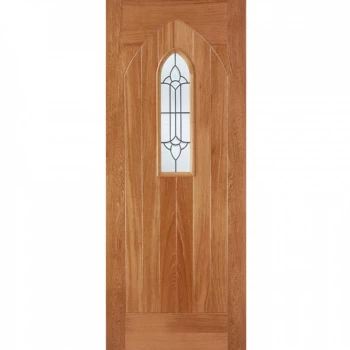 Image of LPD External Hardwood WESTMINSTER Arch Top Light Lead Double Glazed Front Door M&T - 813mm x 2032mm