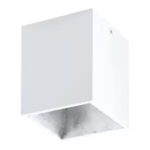 Image of Wall / Ceiling Light White & Silver Square Downlight 3.3W Built in LED