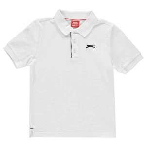 Image of Slazenger Plain Polo Shirt Junior Boys - White