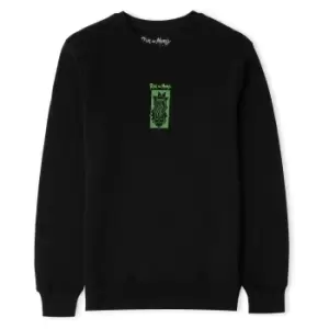Image of Rick and Morty Warped Head Unisex Sweatshirt - Black - M - Black