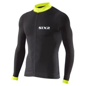 Image of SIXS Bike 4 Stripes Long Sleeve Jersey Black/Yellow Small