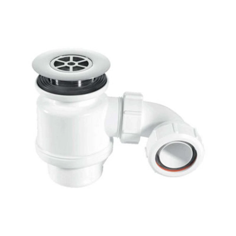 Image of Mcalpine 50mm Water Seal Resealing Shower Trap Multifit Outlet 85mm Chrome Brass