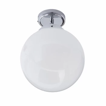 Image of Chrome Bathroom Globe Ceiling Light - Porto