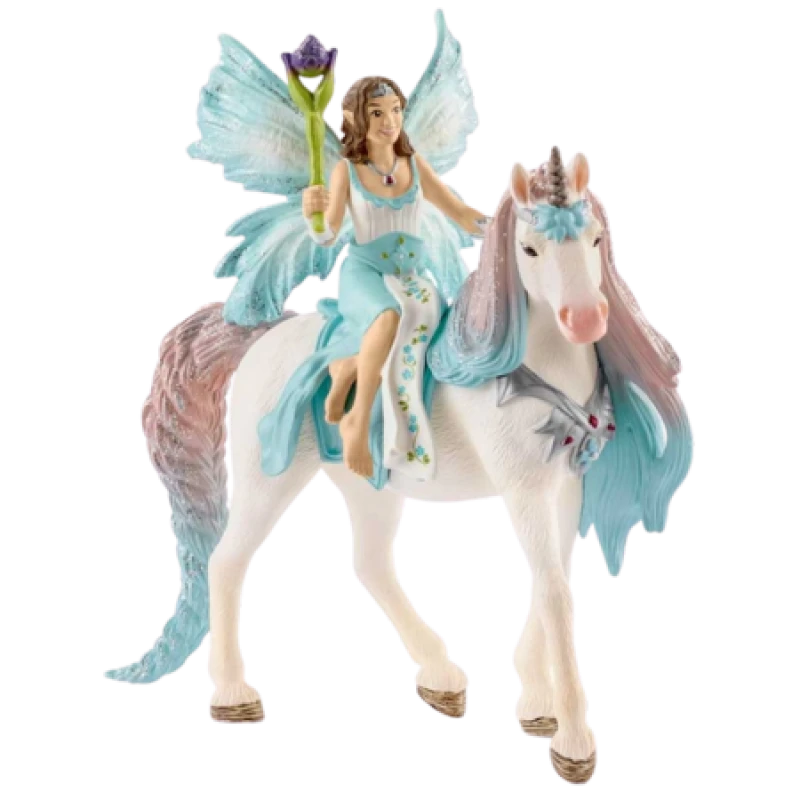 Image of Schleich Fairy Eyela with Princess Unicorn Figure SCH-70569