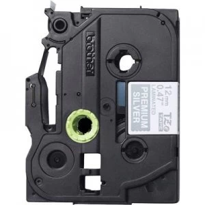 Image of Labelling tape Brother TZe-PR935 Tape colour: Silver Font colour:White 12mm 8 m