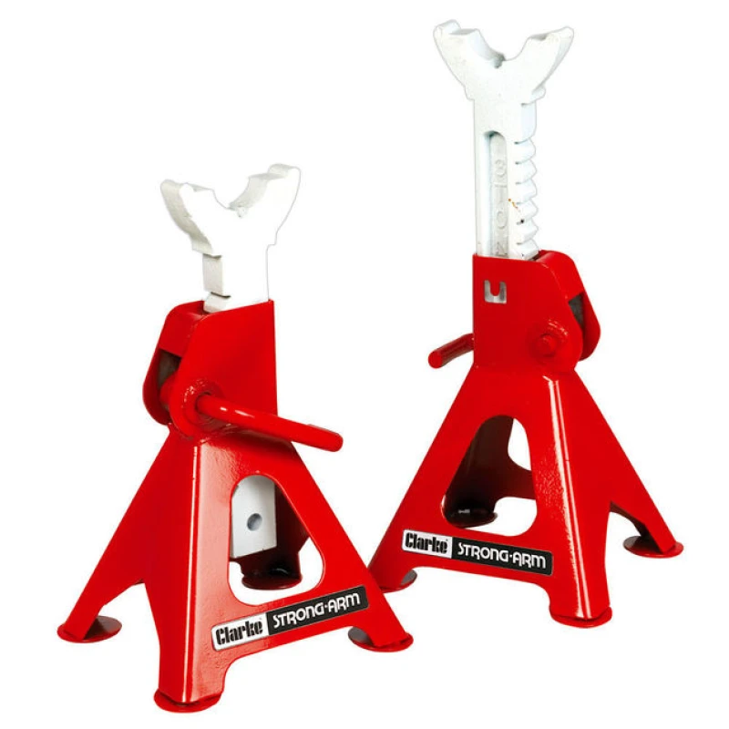 Image of Clarke Axle Stand Professional 6 Ton 6T Tonne Fixed Stands Lift Jack Cax6Tbc