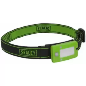 Image of Loops - Green Rechargeable Head Torch - Adjustable Band - Automatic Sensor - 2W cob led