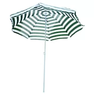 Image of Outsunny Beach Umbrella 01-0220 Polyester Green, White
