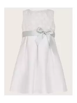 Image of Monsoon Baby Girls Anika High Low Bridesmaid Dress - Ivory, Ivory, Size 2-3 Years