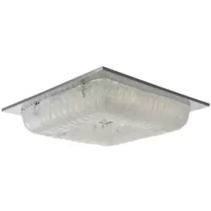 Image of Netlighting Modern LED Flush Ceiling Light Chrome, Silver, Warm White 3000K 2900