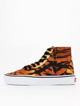 Image of Vans UA Sk8-Hi Tapered - Tiger/White, Tiger/White, Size 5, Women
