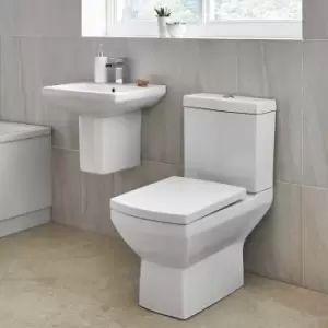Image of Tabor Close Coupled Toilet and Semi Pedestal Basin Suite