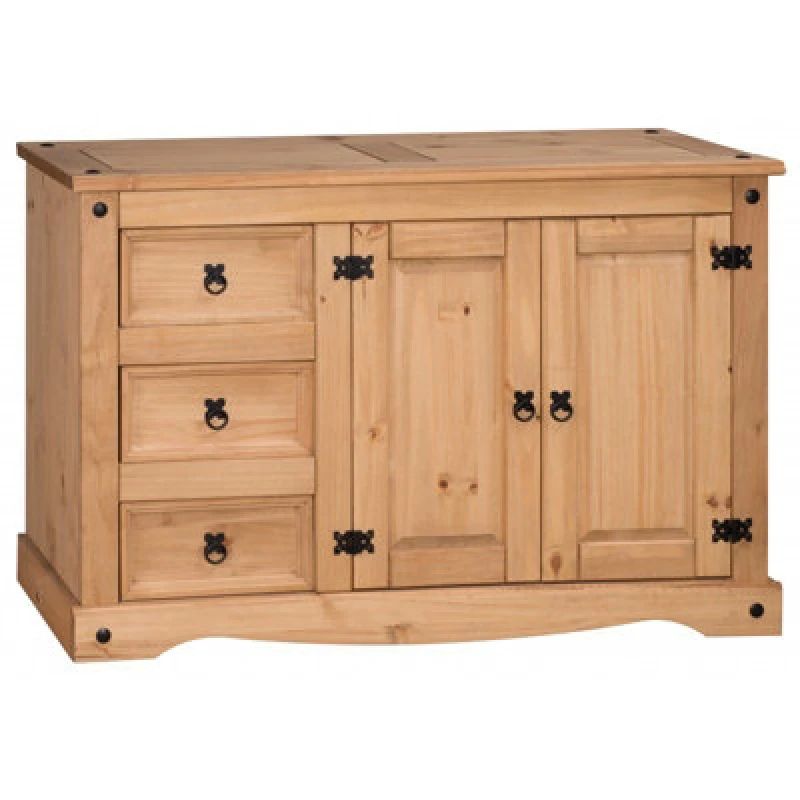 Image of MERCERS FURNITURE Corona 2 Door 3 Drawer Low Sideboard 5060335863218