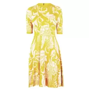 Image of Ted Baker Monniey Skater Dress Womens - Yellow
