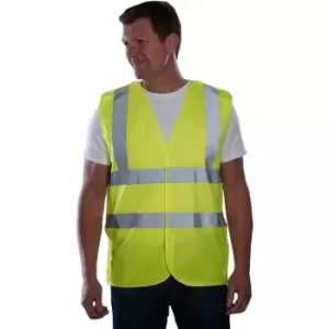 Image of Grafters Unisex Hi-Visibility Safety Waistcoat (5XL) (Yellow) - Yellow