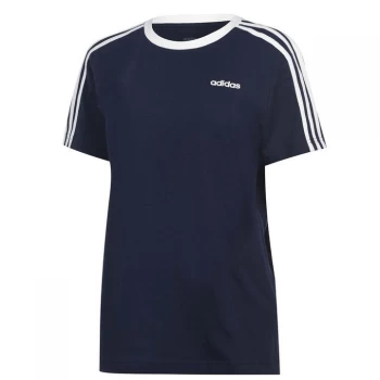 Image of adidas Essentials 3 Stripe T Shirt Ladies - Legend Ink