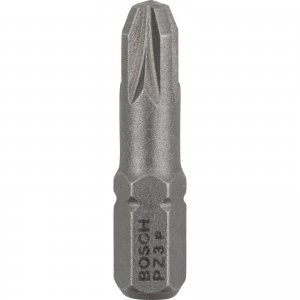 Image of Bosch Extra Hard Pozi Screwdriver Bit PZ3 25mm Pack of 3