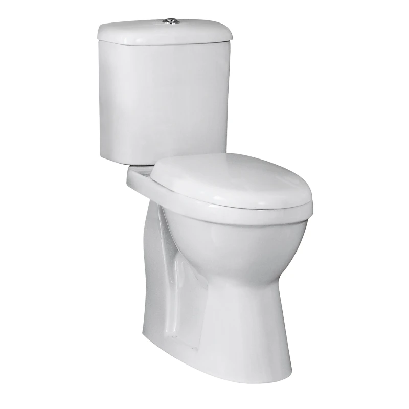 Image of Balterley White Single Flush Comfort Height Toilet Pan, Cistern, Soft Close Seat White