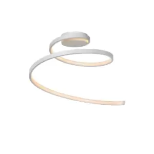 Image of Maxence Modern Flush Ceiling Light - Ø46cm - LED Dim. - 1x24W 3000K - 3 StepDim - White