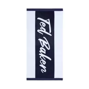Image of Ted Baker Branded Beach Towel, Navy
