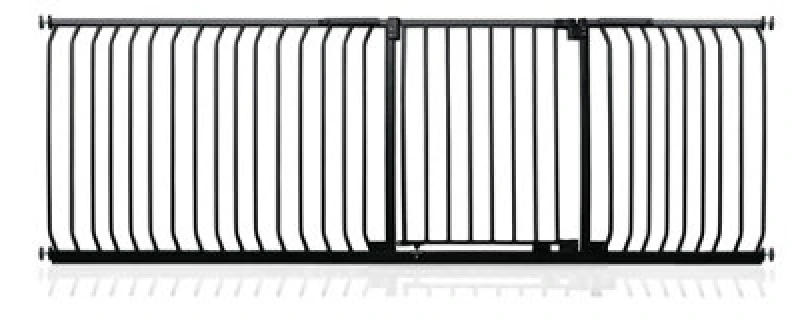 Image of Safetots Elite Pressure Safety Gate, 225Cm - 234Cm, Matt Black, Pressure Fit Stair Gate