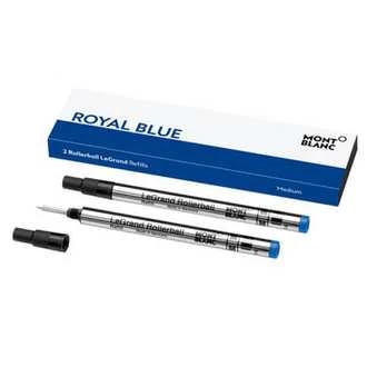 Image of Mont Blanc - 2 Rollerball Legrand Refills Medium, Royal Blue - Rollerball Refill - Blue