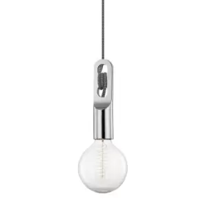 Image of Angela 1 Light Large Pendant Polished Nickel
