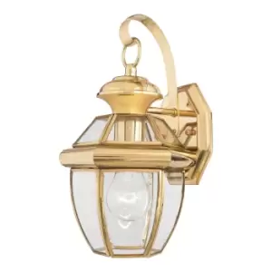 Image of Outdoor IP44 Wall Light Highly Polished Brass LED E27 150W d02314