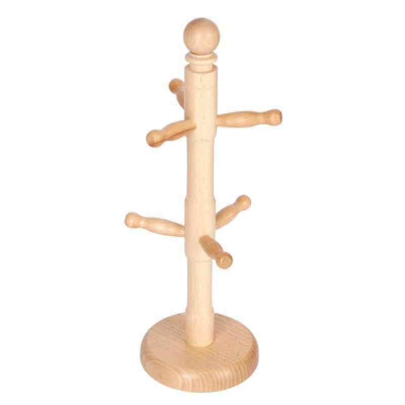 Image of Kitchencraft Beech Wood Mug Tree Multi