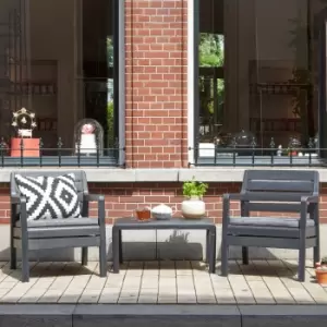 Image of Delano 2 Seater Balcony Set Graphite (Grey)