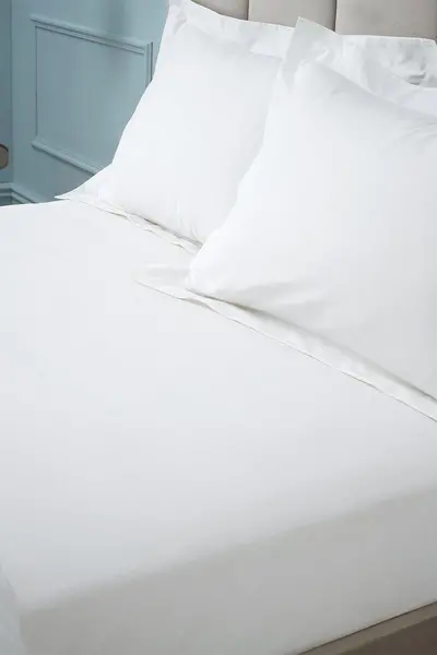 Image of Bianca '180 Thread Count Egyptian Cotton' Fitted Sheet White