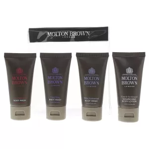 Image of Molton Brown Gift Set 30ml Coco & Sandalwood Body Lotion + 30ml Ylang Ylang Body Wash + 30ml White Sandalwood Body Wash + 30ml Pink Pepperpod Body Was