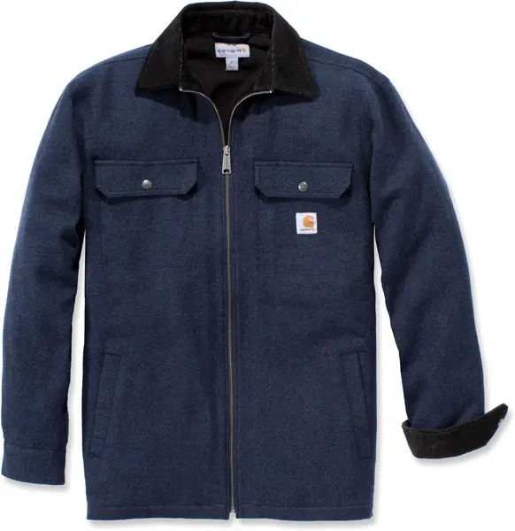 Image of Carhartt Rain Defender Pawnee Zip Shirt, blue, Size XL