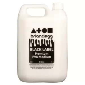 Image of Brian Clegg Black Label Premium PVA Medium Glue Single 5 Litre Bottle