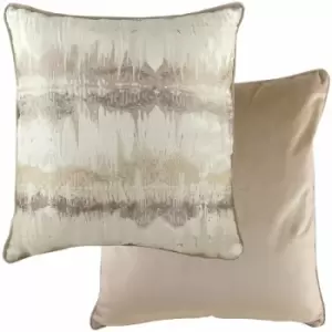 Image of Evans Lichfield - Inca Textured Piped Edge Cushion Cover, Mocha, 56 x 56 Cm