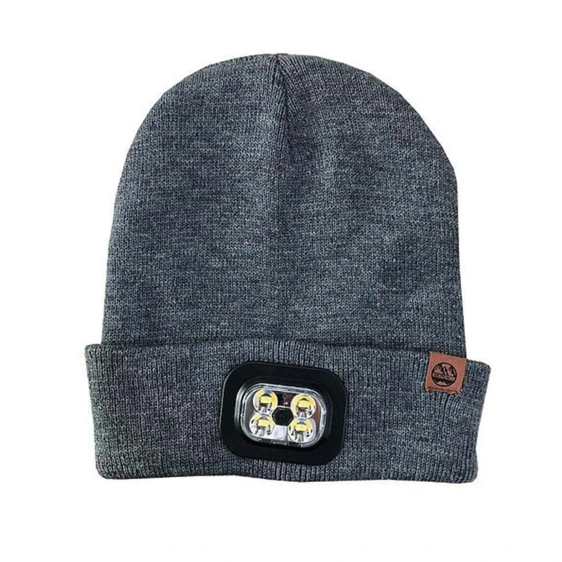 Image of Six Peaks Mens LED Beanie in Grey Grey Male One Size