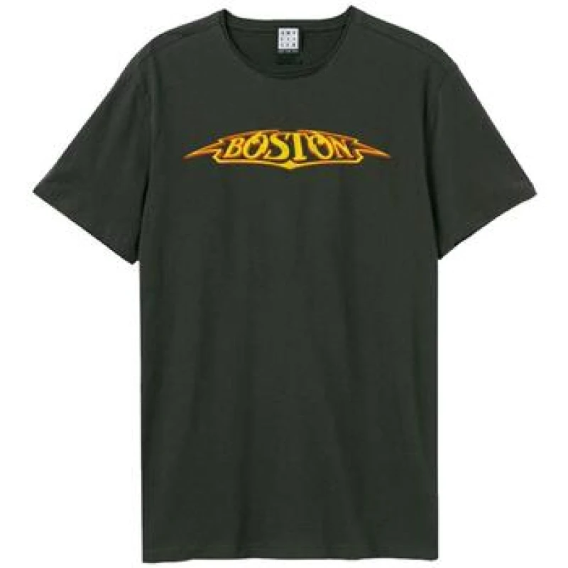 Image of Amplified Amplified Men More Than A Feeling Boston Logo T-Shirt in Charcoal Size: X-Small Charcoal XS Male 5063806648550