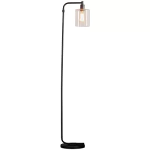 Image of Complete Floor Lamp Matt Black, Clear Glass