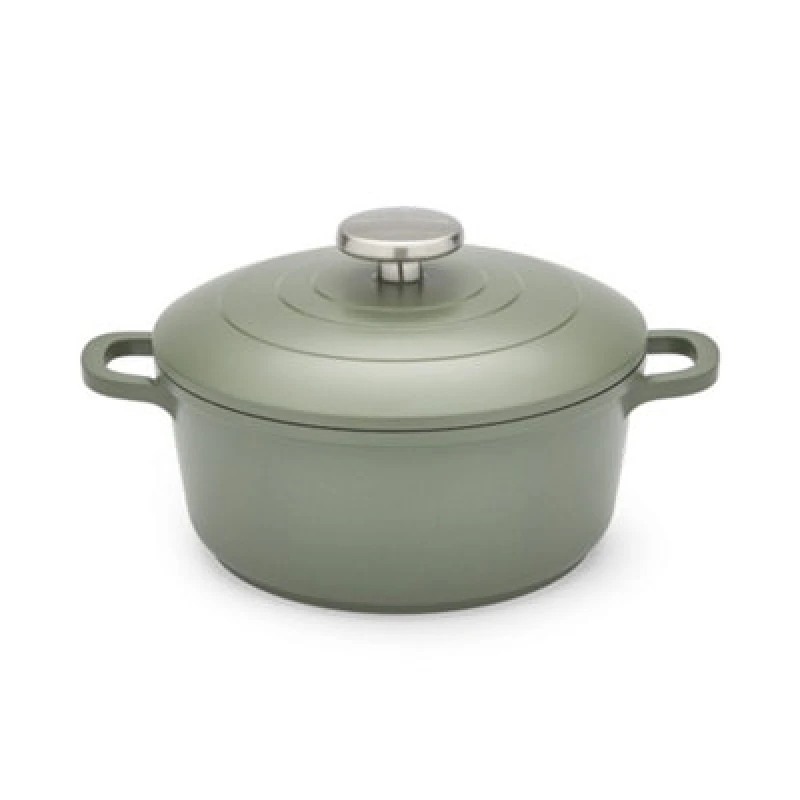 Image of Morphy Richards 20cm Cast Aluminium Casserole Dish Green ONE SIZE