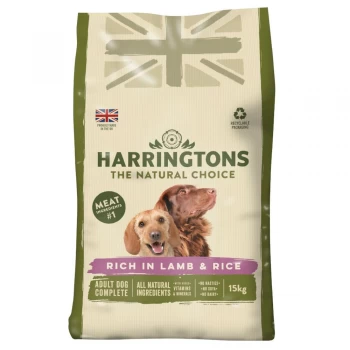 Image of Harringtons Complete Adult Dog - Rich in Lamb & Rice - 15kg